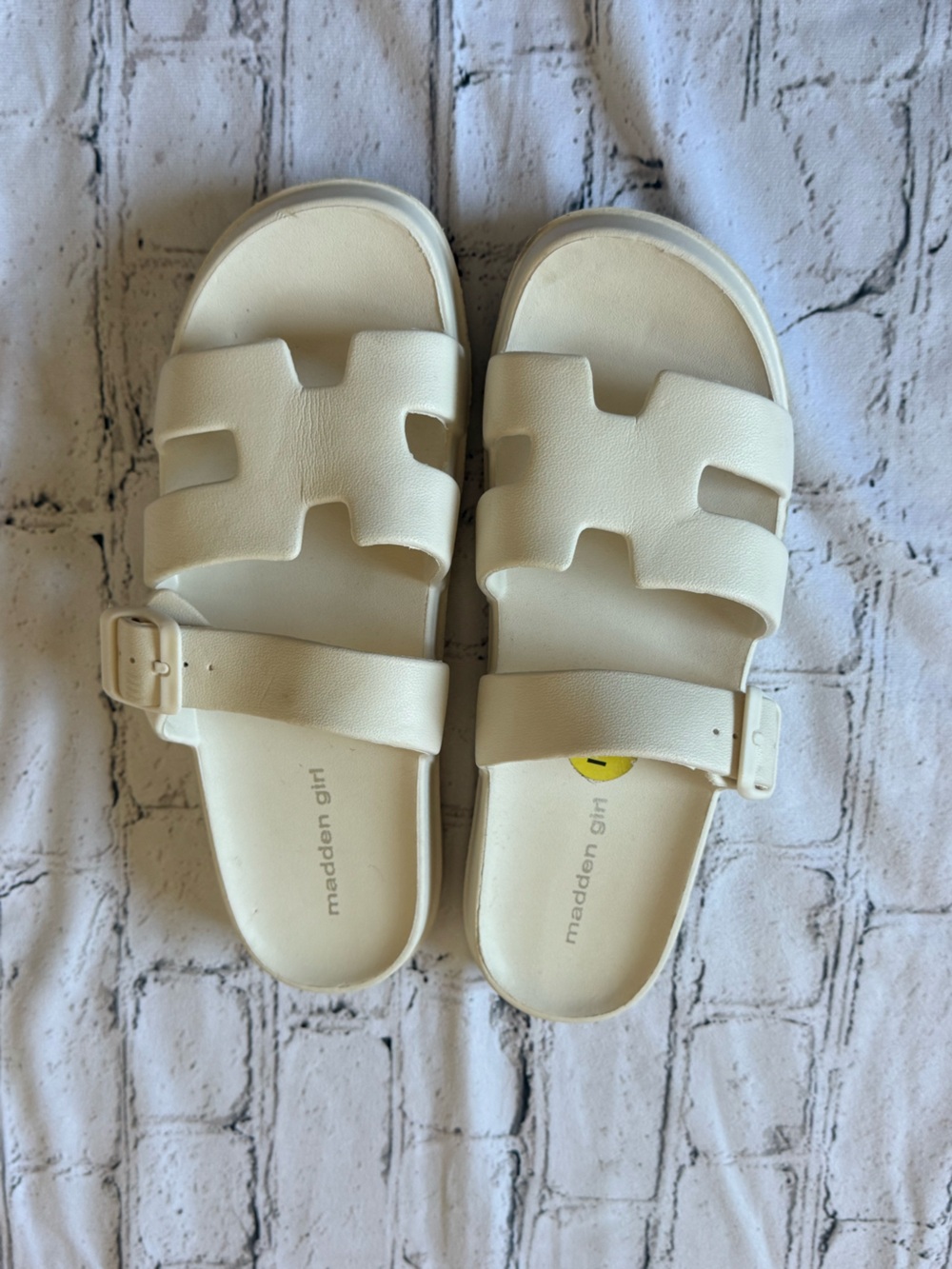 White sandals